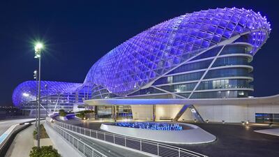 LOCATION 6: The unique Yas Viceroy Abu Dhabi will be a filming location for the car-focused film Race 3 - which is apt, considering it sits alongside the Formula 1 track.