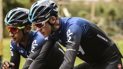 Team Sky's Chris Froome, right, will be competing in the inaugural UAE Tour. AFP