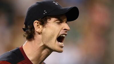 Andy Murray of Great Britain shows his frustration during his straight sets defeat by Vasek Pospisil of Canada in their second round match during day six of the BNP Paribas Open at Indian Wells Tennis Garden on March 11, 2017 in Indian Wells, California. Clive Brunskill / Getty Images