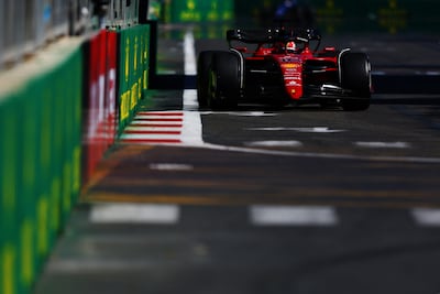 Charles Leclerc in action before he was forced to retire. Getty