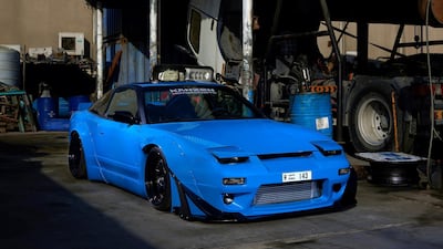 A modified Nissan Silvia at Kanzen Motorsports in Al Quoz. Cloud 9 Photography
