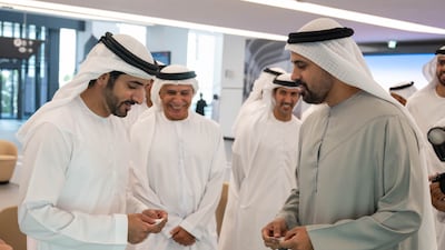 Sheikh Hamdan buys a ticket for his train ride