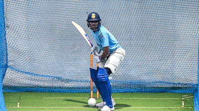 India's Shubman Gill attends an indoor practice session at the Nondescripts Cricket Club in Colombo. AFP