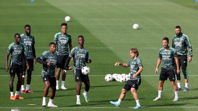 Real Madrid's players, including Luka Modric and Eden Hazard. APF