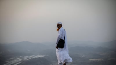 A Muslim worshipper takes a rest on the top of Mount Al-Noor where the Prophet Mohammed received the first words of the Quran in Mecca, Saudi Arabia. Mast Irham / EPA