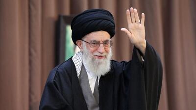 Ayatollah Ali Khamenei addresses crowds in Mashhad as they celebrate Nowruz, the Persian New Year. AFP / March 21, 2014