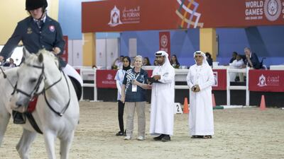 Special Olympics action at Al Forsan. Daniela Sebokova of Slovakia. Antonie Robertson / The National