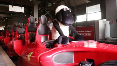 Shaun the Sheep at Ferrari World Abu Dhabi on Yas Island. Courtesy TCA Abu Dhabi