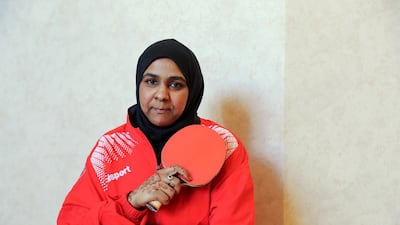 UAE Women's ping-pong player, Nadia Al Falasi. Victor Besa / The National