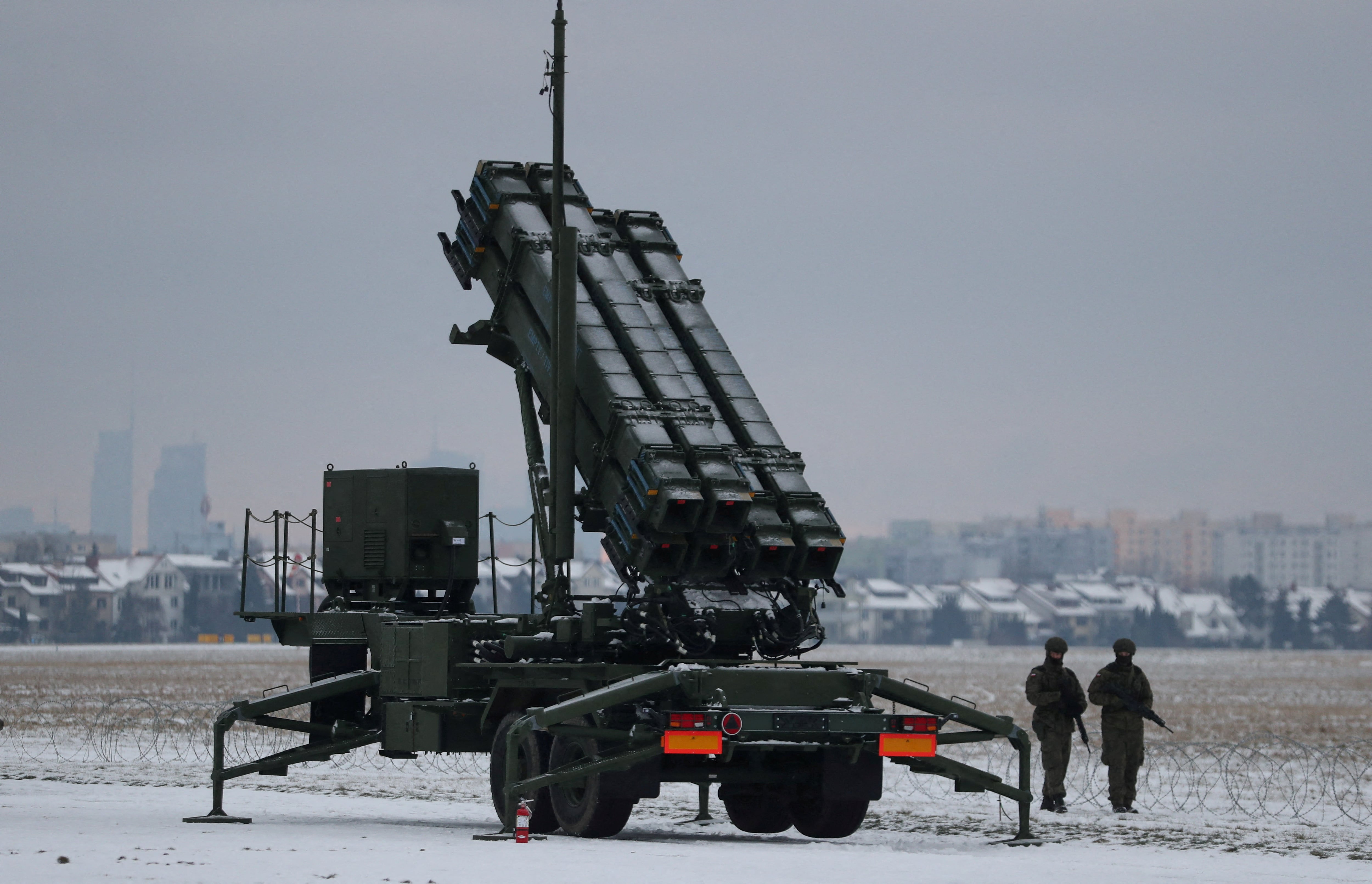 A Patriot missile battery at Warsaw Chopin Airport in Poland. Reuters