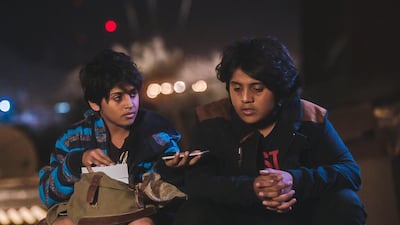 Jumaa Ibrahim Al Zaabi, left, and Ahmed Ibrahim in Going to Heaven. Image Nation Abu Dhabi