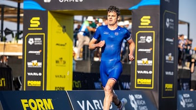 Olympic triathlon gold medallist Jonny Brownlee competing in Saudi Arabia. Photo: Supertri