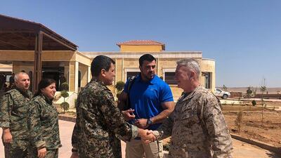 Gen. Kenneth McKenzie and Amb. William Roebuck are holding talks with #SDF commander-in-chief Gen. Mazlum Abdi to discuss developments, steps to improve relations and joint campaign against ISIS in NE Syria. @CENTCOM