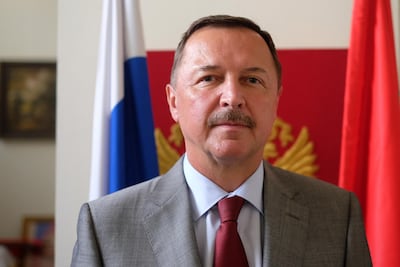 Alexander Efimov, Special representative of the Russian President for the Development of Relations with the Syrian Arab Republic, June 2017. Dolores Johnson/The National