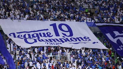 Al Hilal supporters celebrate after winning the Saudi Pro League. Getty Images