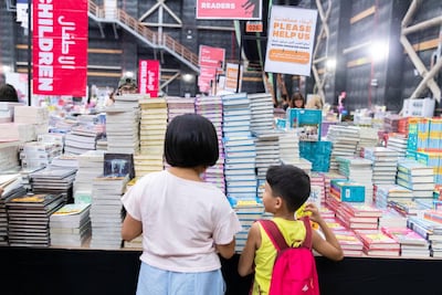Millions of books are on sale at the world's biggest book sale, which is being held in the UAE for the first time. Reem Mohammed/The National