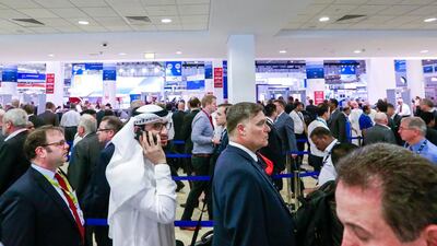 More than 65,000 visitors are expected at the Dubai Airshow. Victor Besa for The National