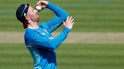 England's Jack Leach trains at Lord's ahead of the first Test against New Zealand. AFP