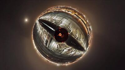 Screen shot of the Little Planet timelapse of Dubai International Airport on Dubai360.com
