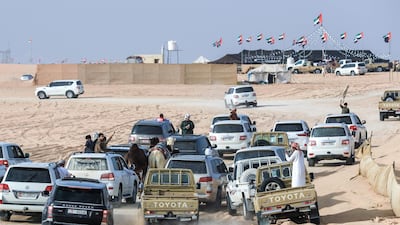 The winners' parade for the two-year-old camel beauty contest. Victor Besa / The National