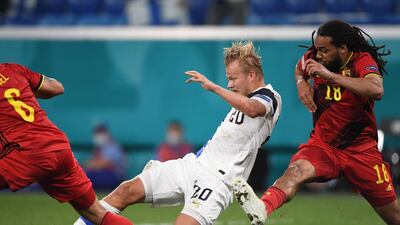 Joel Pohjanpalo 5 - While the more mobile forward tried to work the channels, Pohjanpalo was unable to trouble a stubborn Belgium backline. Laid the ball off well for Glen Kamara who failed to generate enough power to trouble Courtois. AFP