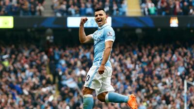 Sergio Aguero scored five goals against Newcastle in his last appearance before injury. Dean Mouhtaropoulos / Getty Images
