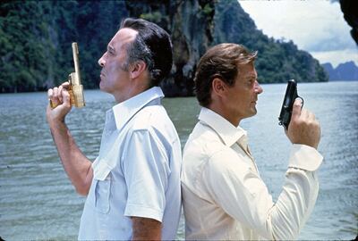 Christopher Lee and Roger Moore in "The Man With The Golden Gun." Photo: Metro-Goldwyn-Mayer, United Artists, Danjaq, S.A., eon