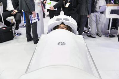 GE's new set of coils are meant to increase patient comfort during whole body exams. Reem Mohammed / The National