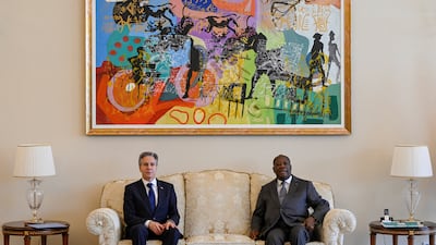 US Secretary of State Antony Blinken meets Ivorian President Alassane Ouattara in Abidjan, Ivory Coast. Reuters