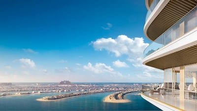 The Elie Saab tower will have views of the Arabian Gulf, Palm Jumeirah and Dubai skyline. Courtesy Emaar