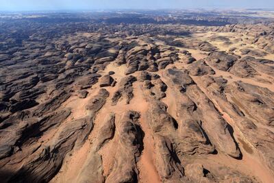 An aerial view of elephant rock. AFP