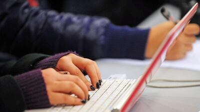 The app is aimed at women who tend to undermine their own words with excessive deference. AFP