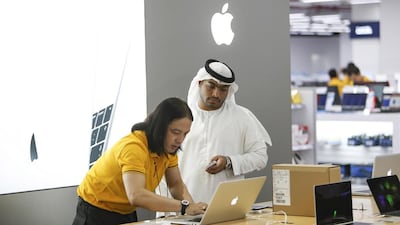 The newly re-launched Sharaf DG store in Times Square mall on Sheikh Zayed Road. Antonie Robertson / The National