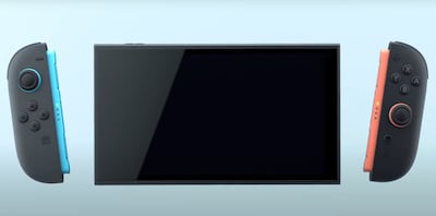 The joycons on the Nintendo Switch 2 dock into the screen using a magnet. Photo: Nintendo