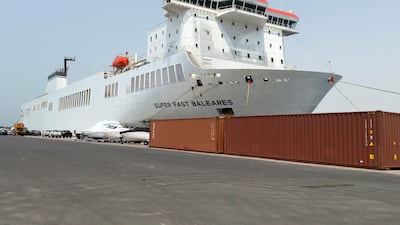 The Emirates has begun to load the UAE Humanitarian Ship, which will deliver crucial supplies to Gaza. Photo: Wam
