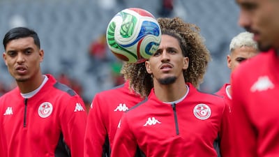 Hannibal Mejbri is often deployed in his favourite No 10 role for Tunisia. EPA