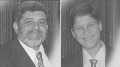 Mazen Dabbagh and his son, Patrick. Photo: Syrian Centre for Media and Freedom of Expression