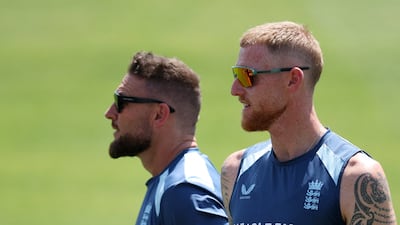 England head coach Brendon McCullum, left, and Ben Stokes. Reuters