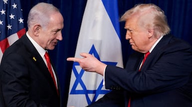 President Donald Trump and Israeli Prime Minister Benjamin Netanyahu at Mar-a-Lago in Palm Beach, Florida, in December 2025. Reuters