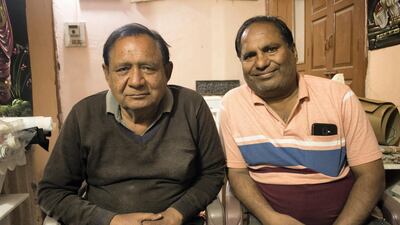 Anil Vyas, left, and Rajesh Vyas are both painters and are the last generation of artists in their family to keep the Bani Thani art alive.