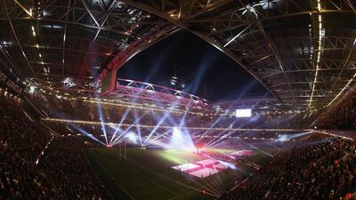 A general view inside the MIllennium Stadium in Cardiff prior to the Six Nations opening match between England and Wales on Friday. Clive Mason / Getty Images