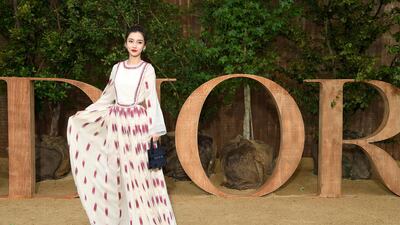 Angelababy attends the Christian Dior Womenswear show as part of Paris Fashion Week on September 24, 2019. Getty Images