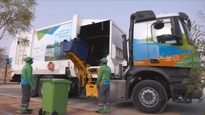 By using smart bins and route optimisation technology, carbon emissions, fuel consumption, time, manpower and vehicle usage can be reduced. Courtesy Bee'ah
