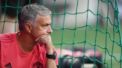 Jose Mourinho before Manchester United's pre-season defeat to Bayern Munich. Reuters