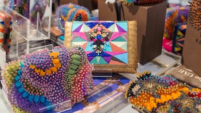 Ken Samudio’s wide range of clutches are made from sustainable materials such as recycled plastics. Alex Atack for The National.