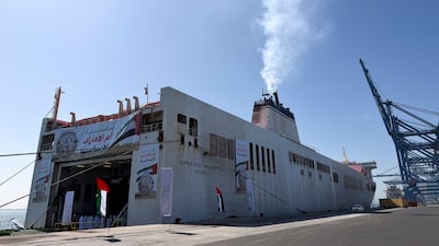 Umm Al Emarat (Mother of the Nation) sets sail for Gaza, ahead of Ramadan. All photos: Ahmed Ramzan / The National