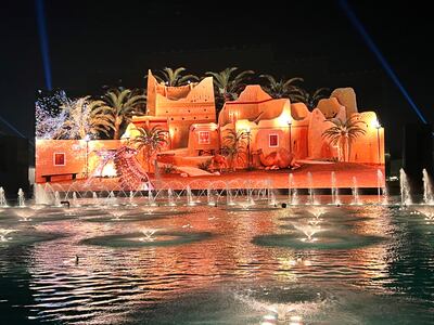 The Boulevard City promenade has a regular fountain show. Photo: Saeed Saeed / The National