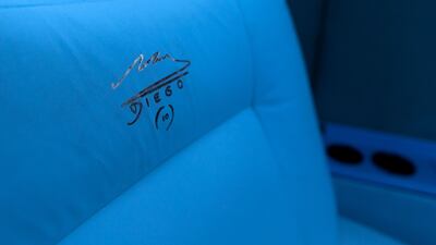 Detail of a seat inside the aircraft. AFP