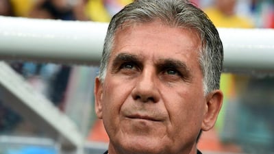 Carlos Queiroz is shown prior to Iran's match against Bosnia on Wednesday night at the 2014 World Cup. The match, a 3-1 loss, sent Iran out of the World Cup and was Queiroz's last in charge of the team. Javier Soriano / AFP / June 25, 2014