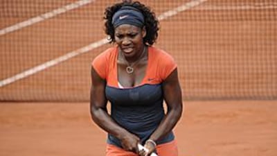 Serena Williams shows the strain during her hard-fought defeat to Svetlana Kuznetsova.